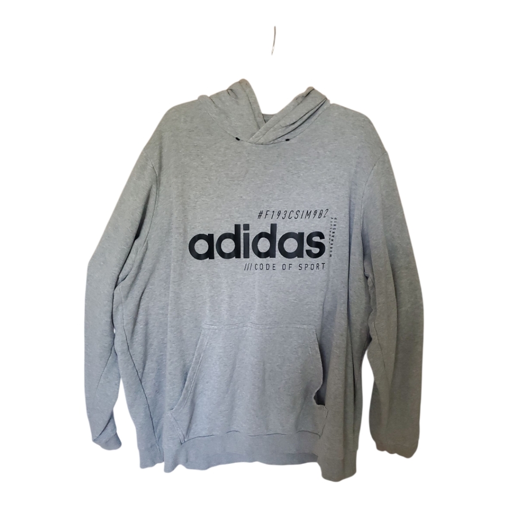 Adidas Code of Sport Men's Gray Hoodie Sweater Size 2XL